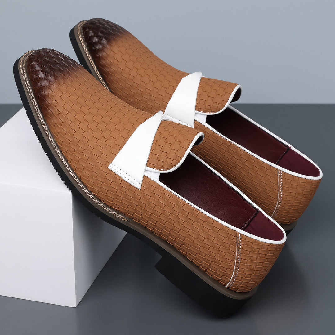 Mocasines de Cuero Tejido Santori