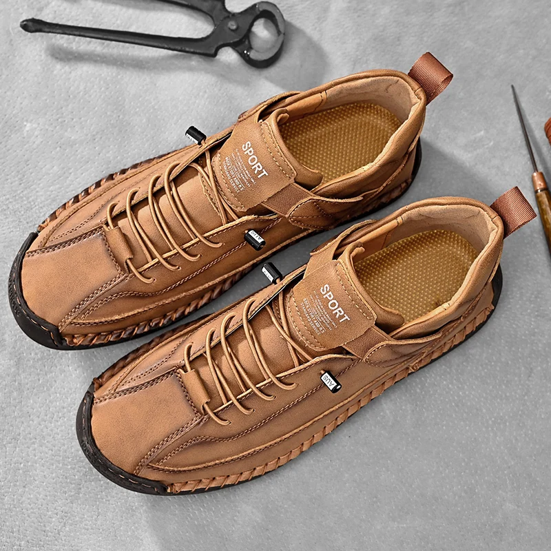 Calder Zapatilla de Cuero Hecha a Mano