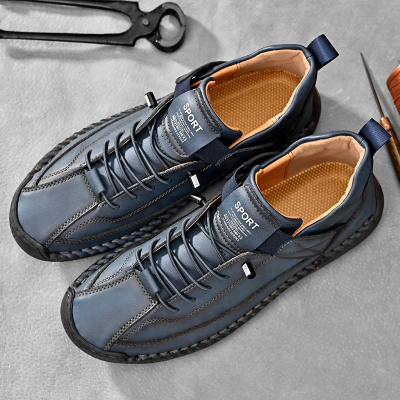 Calder Zapatilla de Cuero Hecha a Mano