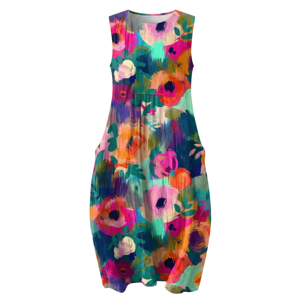 Florenza™ – Vestido Midi Floral Pintoresco