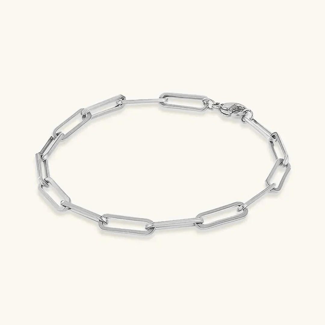 Pulsera Elegante de Clips de Papel Dorados