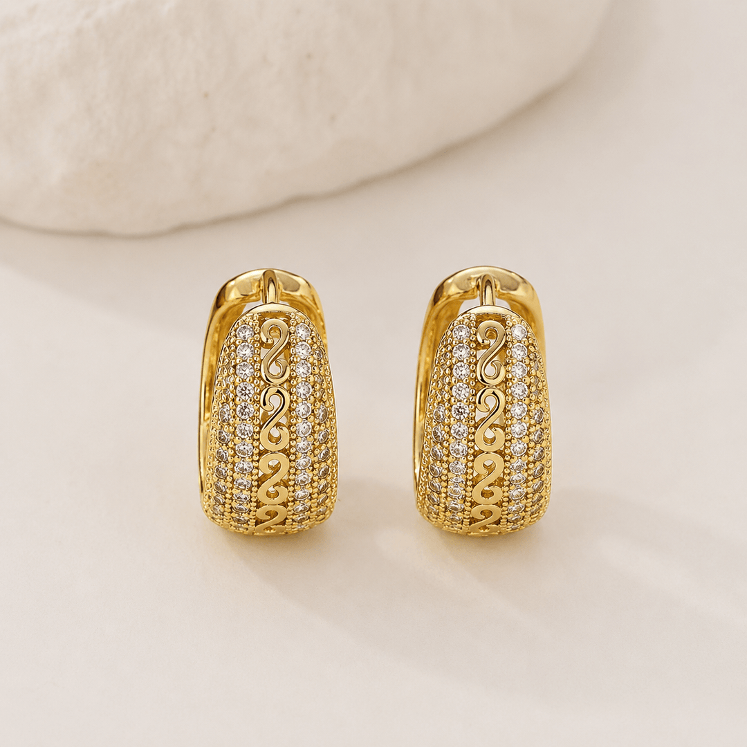 Bohemian Turquoise Bead Earrings Gold Plated