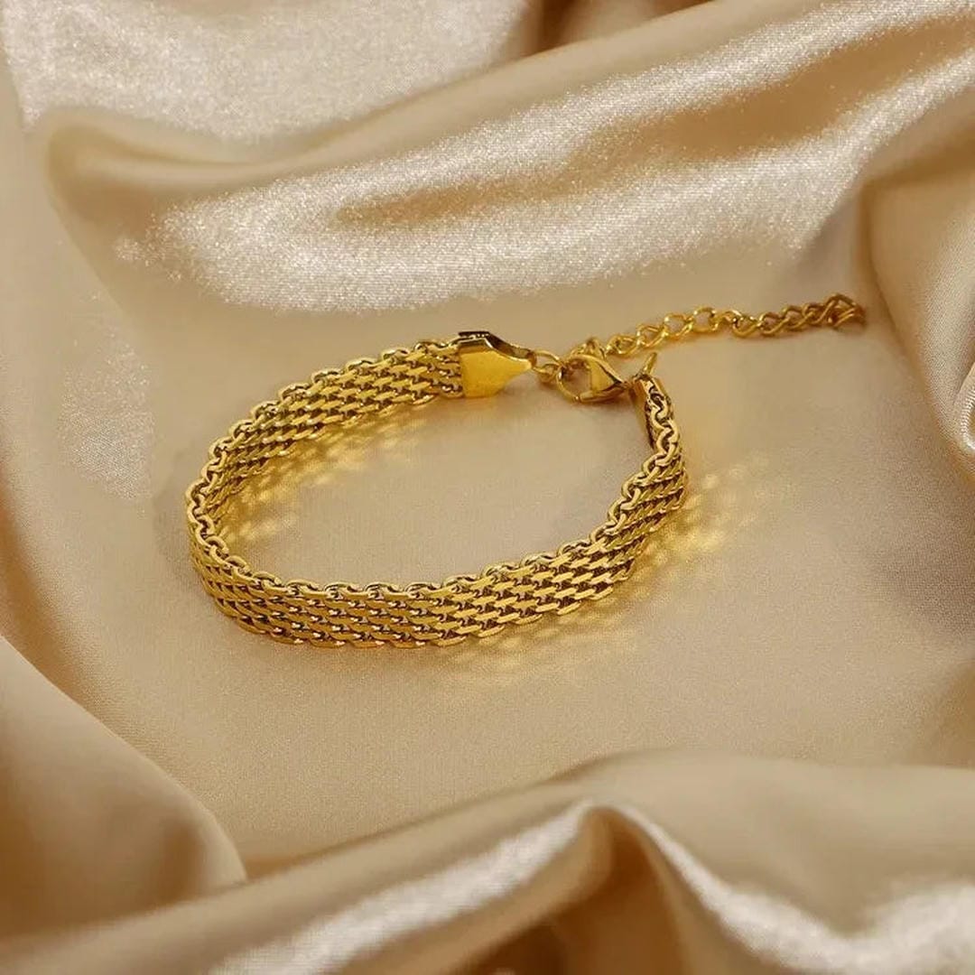 Pulsera de Cadena de Oro Elowyn