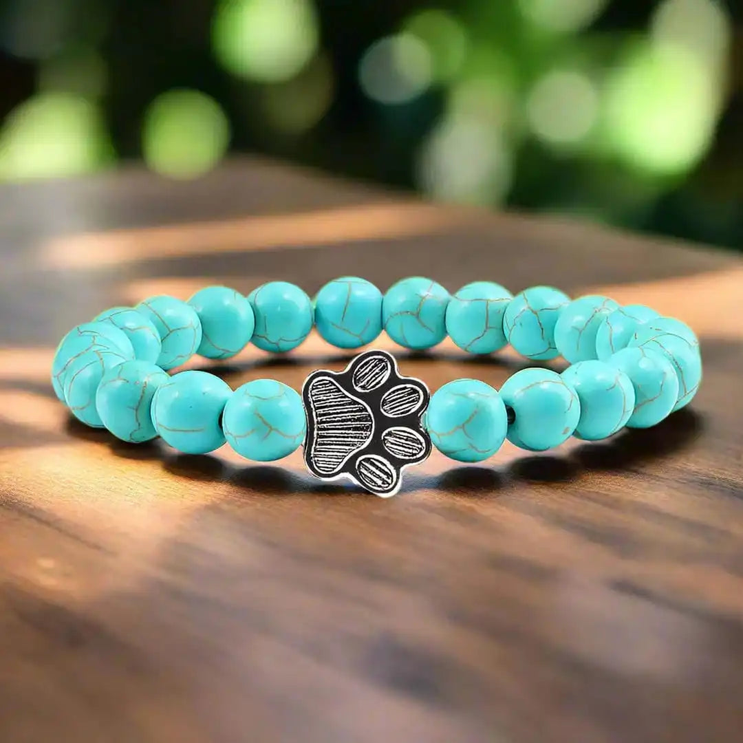 Pulsera de Patas con Cuentas Diseño de Piedra Natural