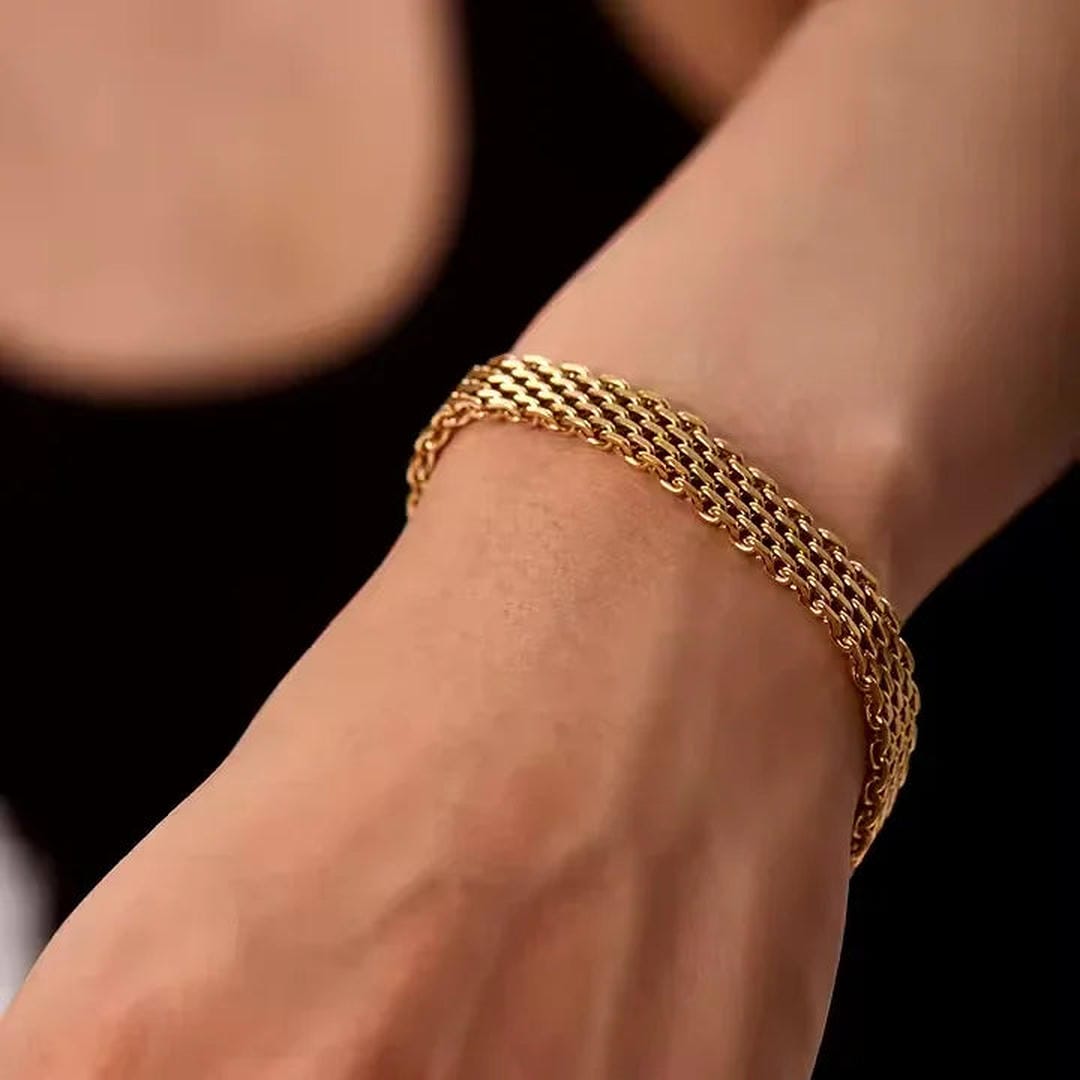 Pulsera de Cadena de Oro Elowyn