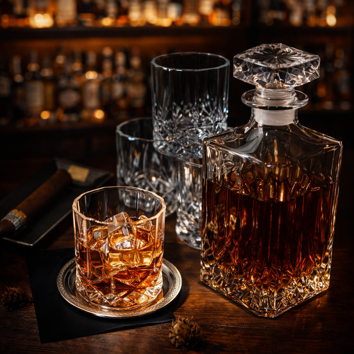 Botella de Whisky - Set de Botella y Vasos