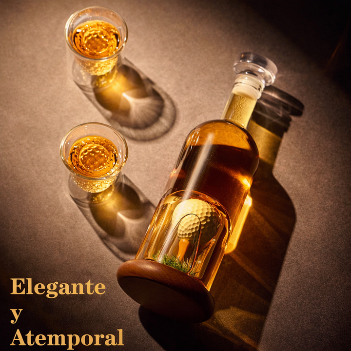 Botella de Whisky - Edición Set de Golf con Copas
