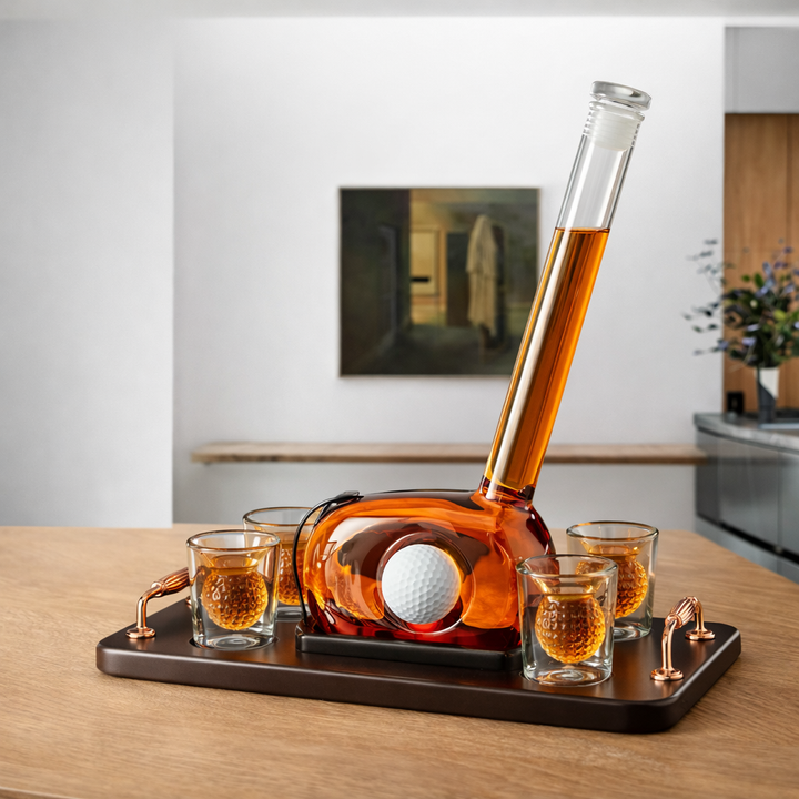 Botella de Whisky - Edición Set de Golf con Copas