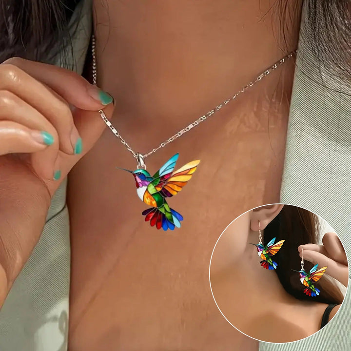 Beautiful Hummingbird Necklace with Free Earrings – Limited Time Offer