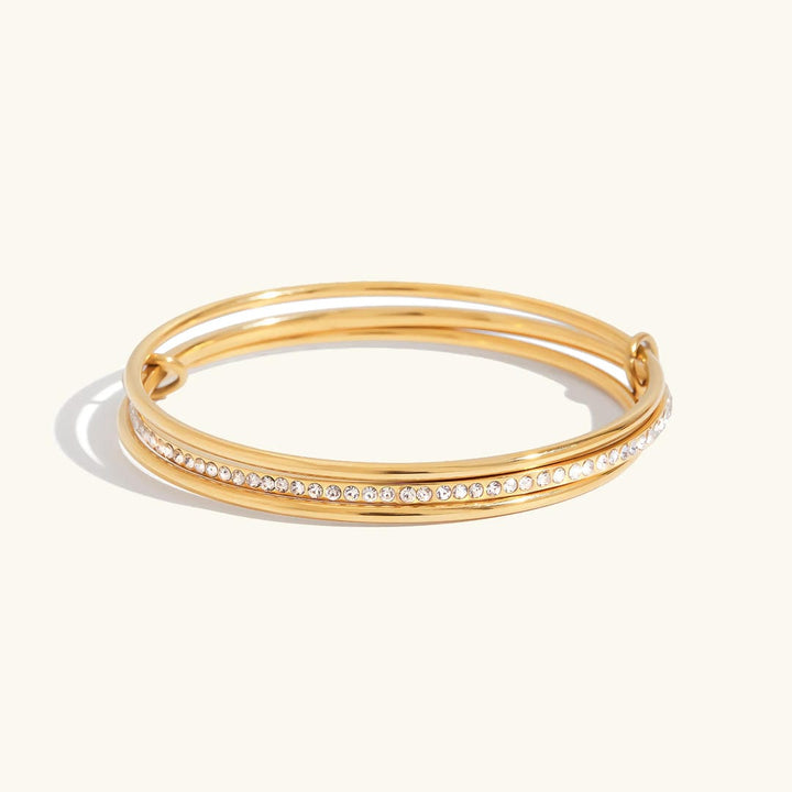 Pulsera de Elegancia con Cristales Apilados