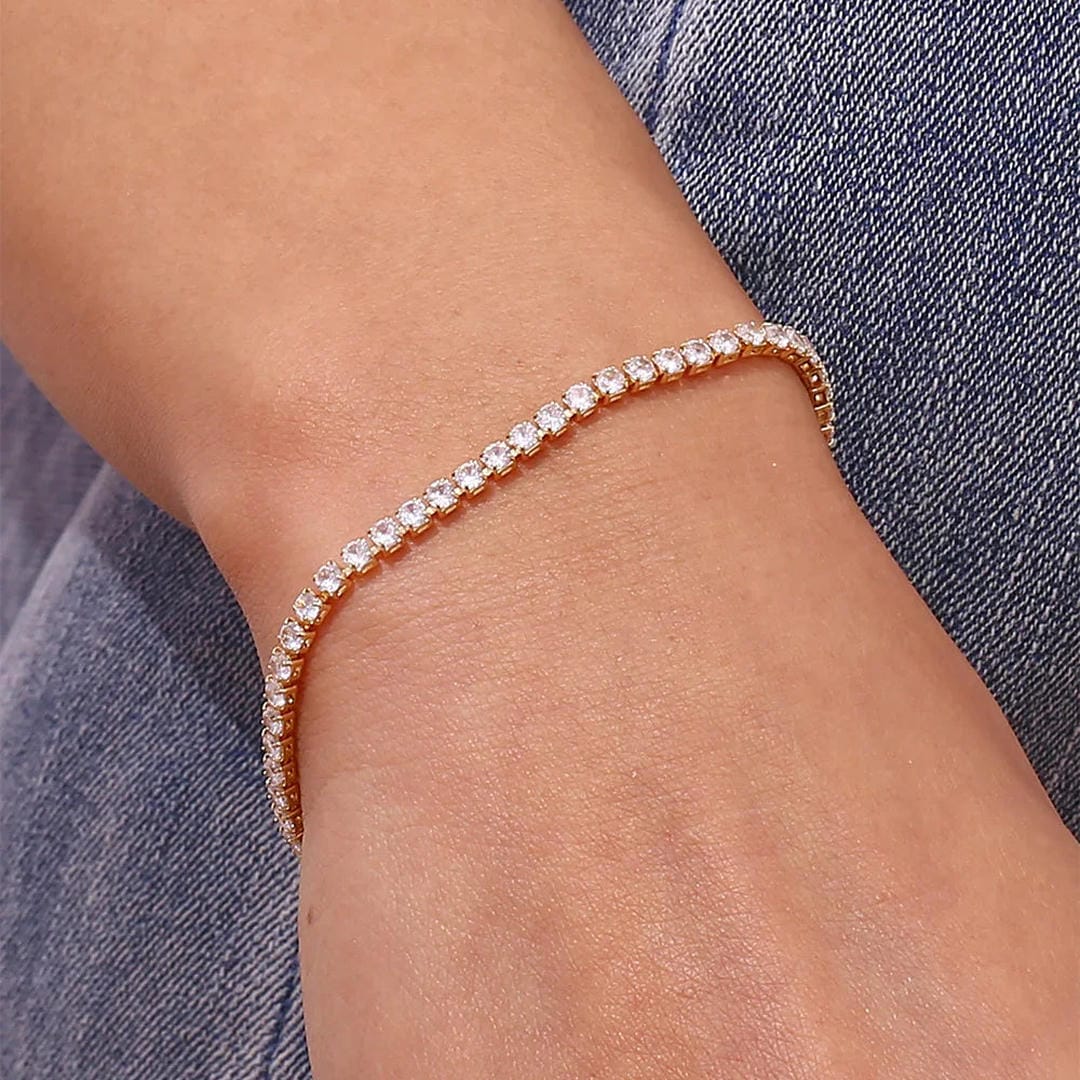 Pulsera de Tenis con Cristales Elegantes