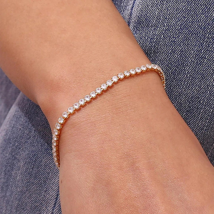 Pulsera de Tenis con Cristales Elegantes