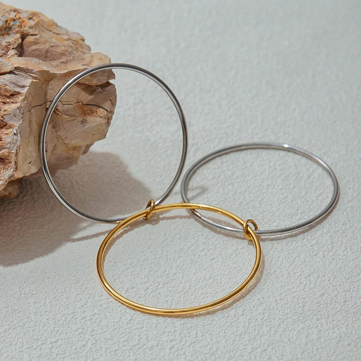 Pulsera Apilada de Dos Tonos Atemporal