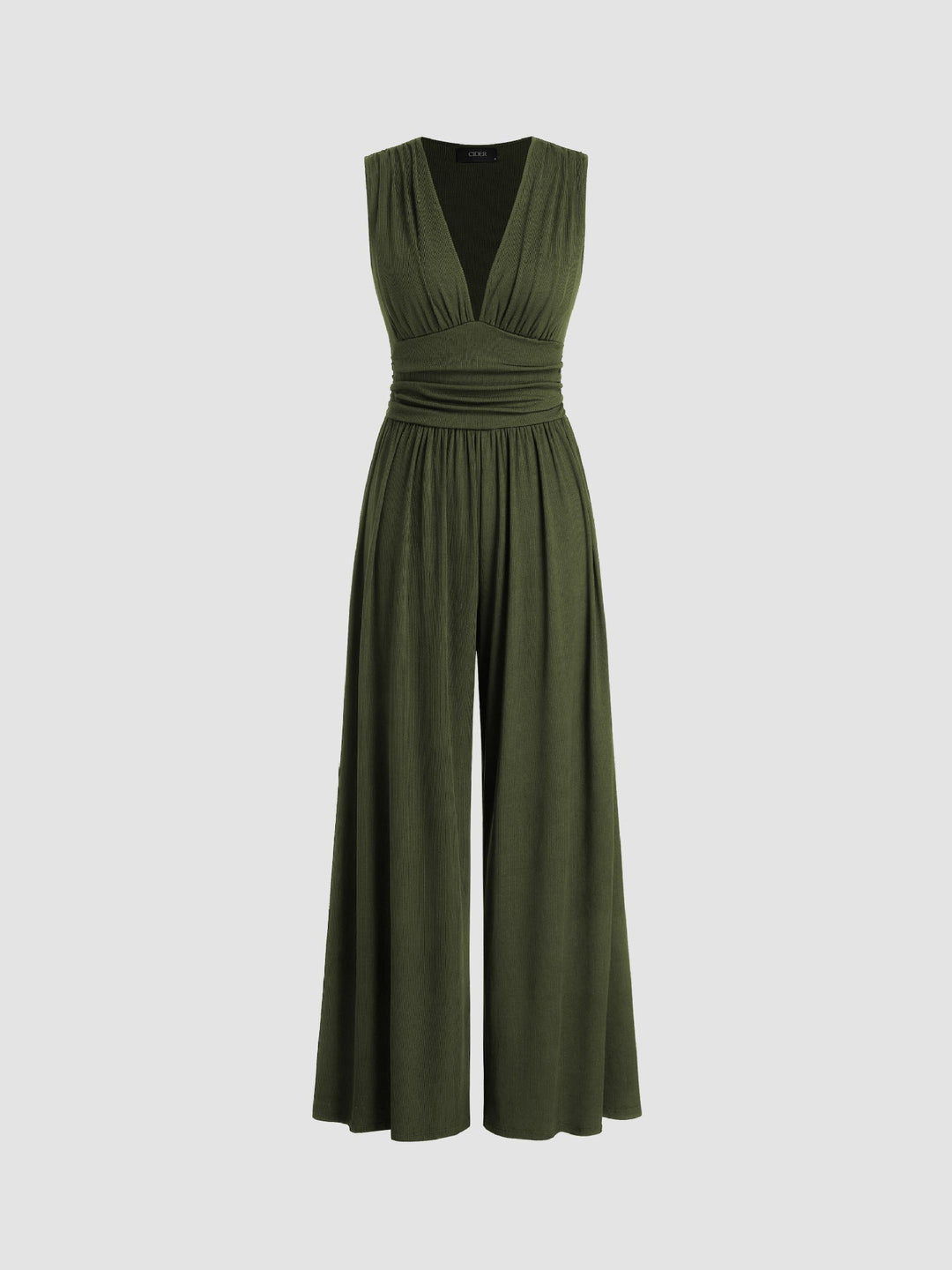 Caridad – Elegante Mono Sin Mangas de Pierna Ancha