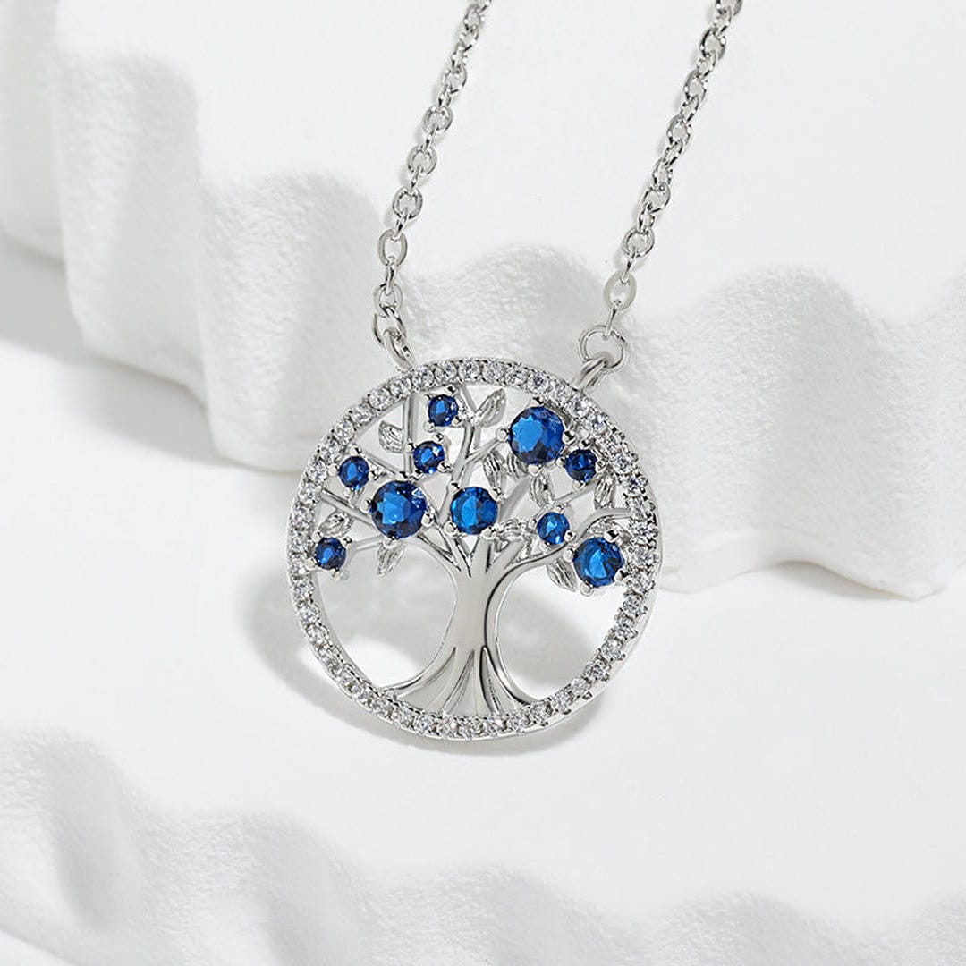 Collar de Zafiro Árbol de la Vida