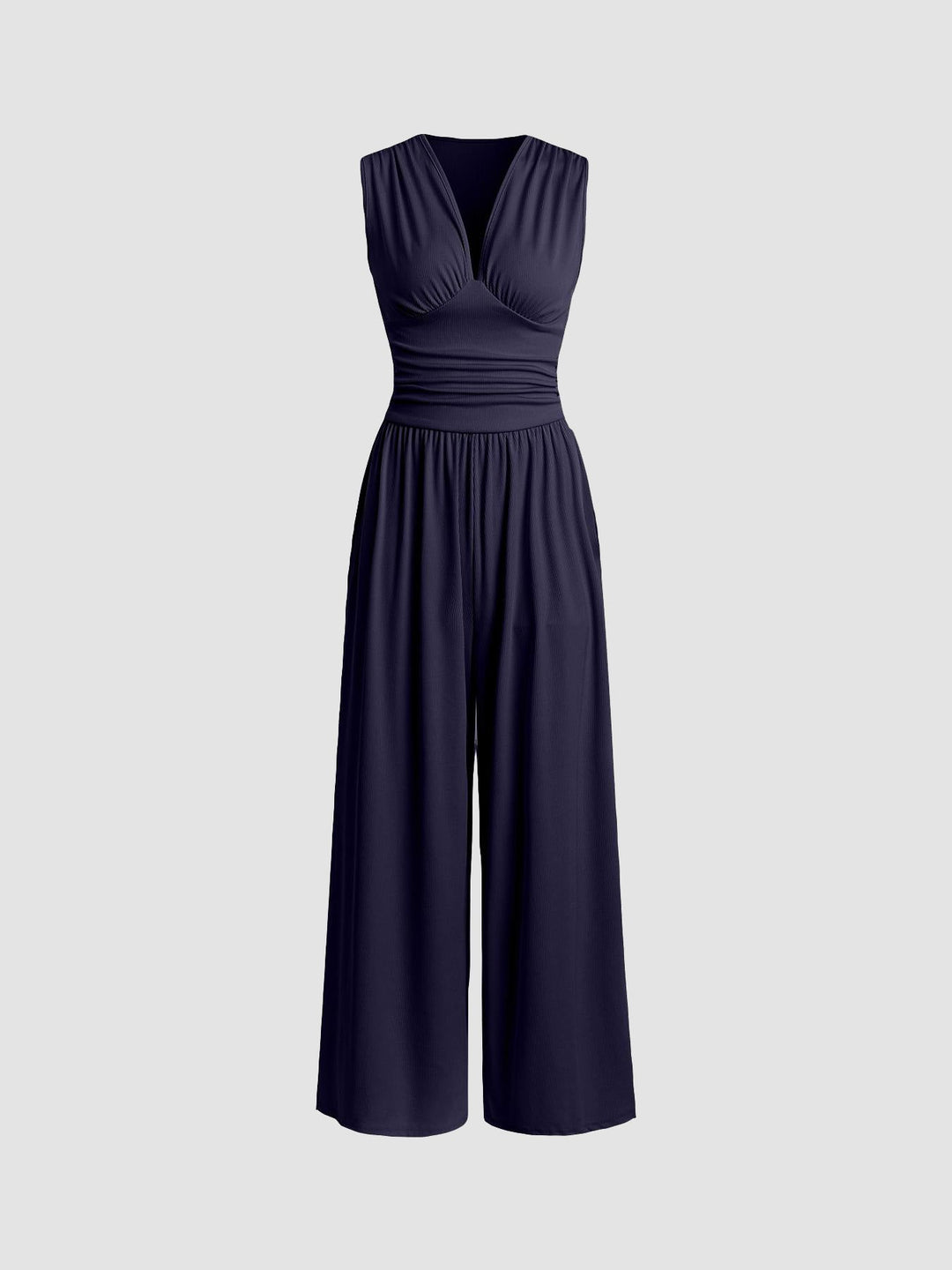 Caridad – Elegante Mono Sin Mangas de Pierna Ancha