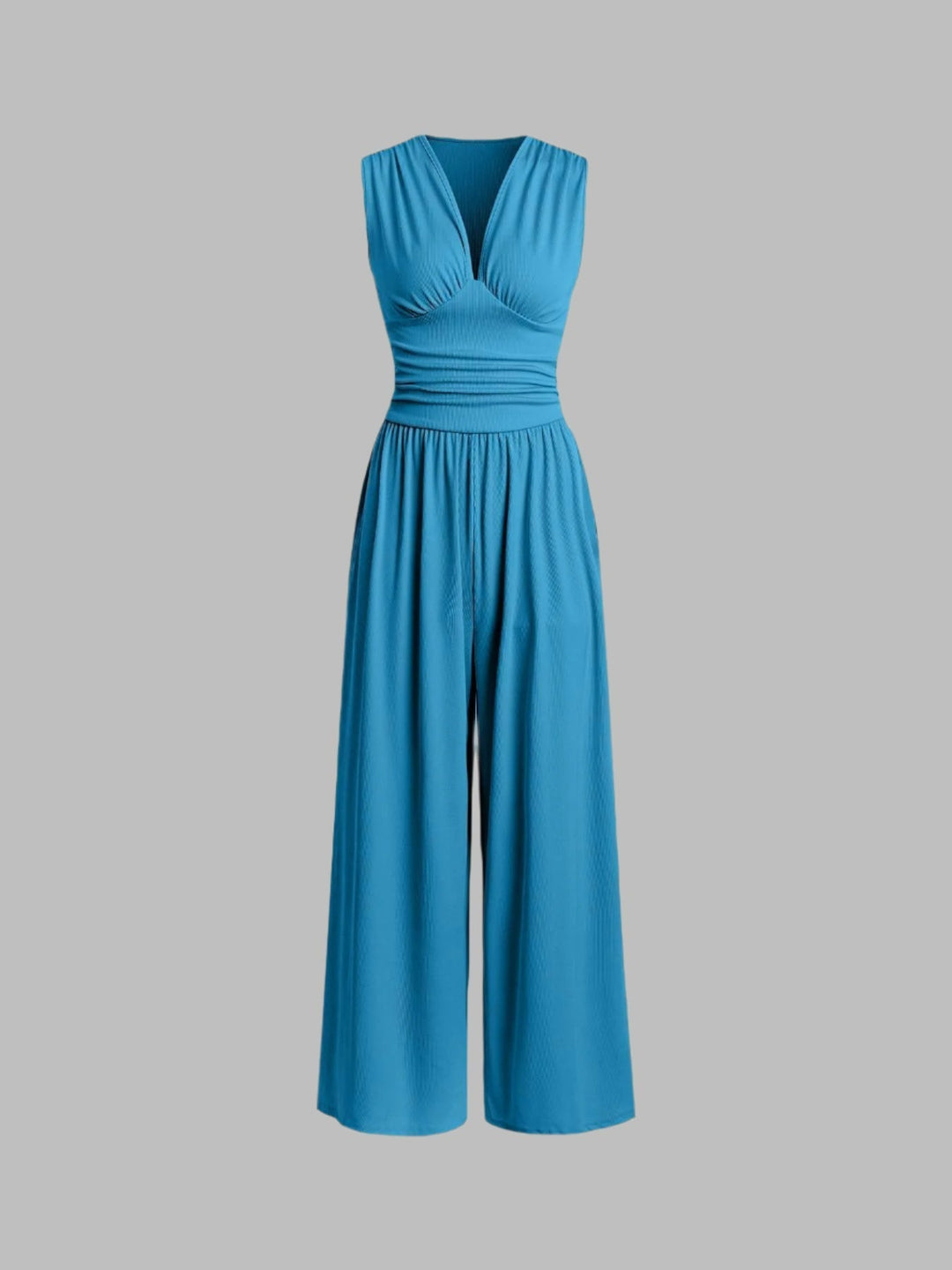 Caridad – Elegante Mono Sin Mangas de Pierna Ancha