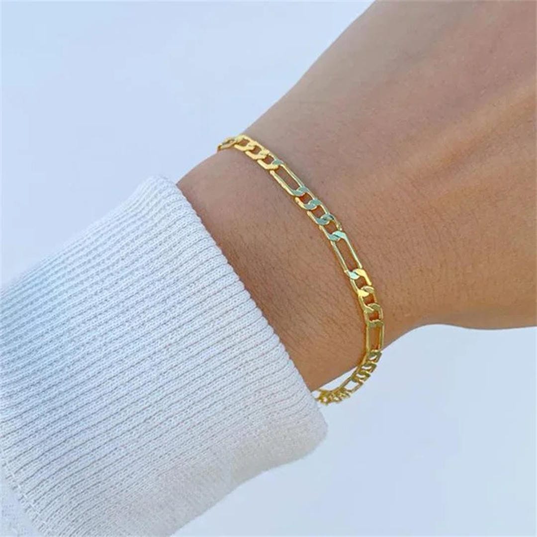 Pulsera de Cadena de Oro Vintage