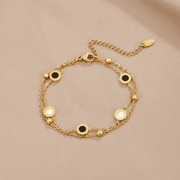 Pulsera de Onyx y Piedra Blanca Muse