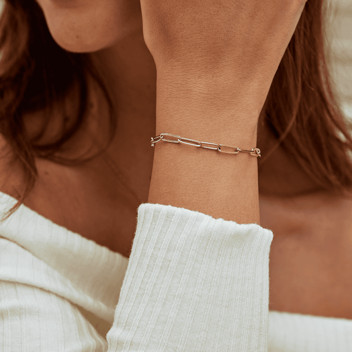 Pulsera de Enlace Moderna en Oro