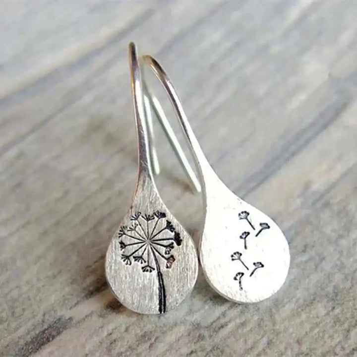 Pendientes Vintage de Plata con Diseño de Flor