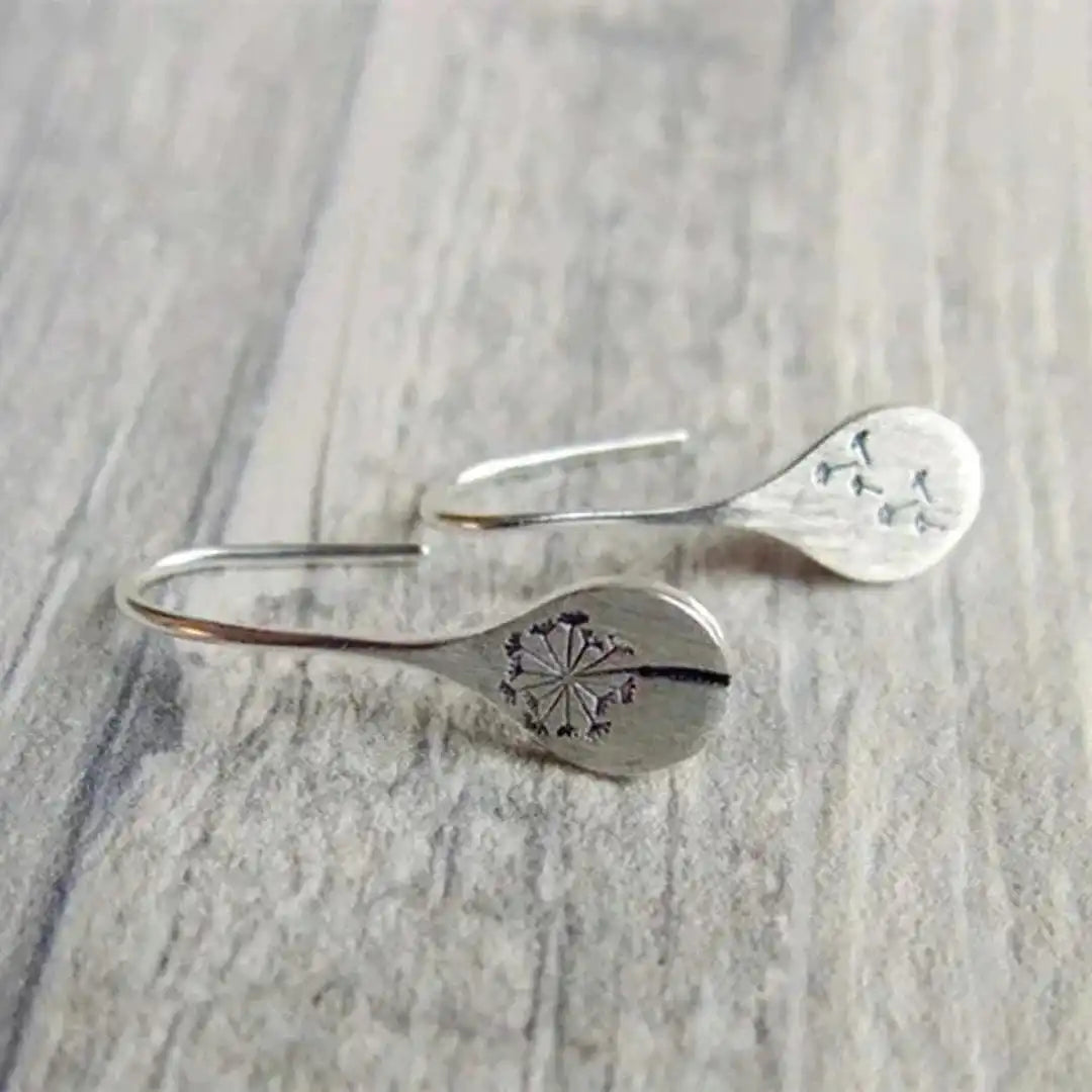 Pendientes Vintage de Plata con Diseño de Flor