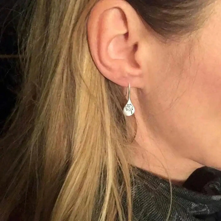 Pendientes Vintage de Plata con Diseño de Flor