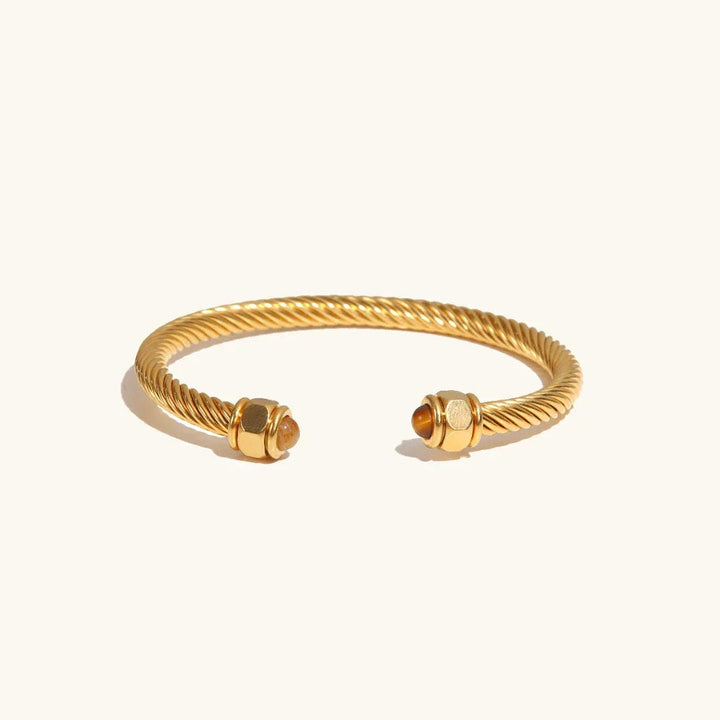 Brazalete de Piedra Preciosa Dorado