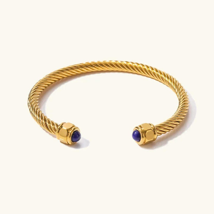 Brazalete de Piedra Preciosa Dorado