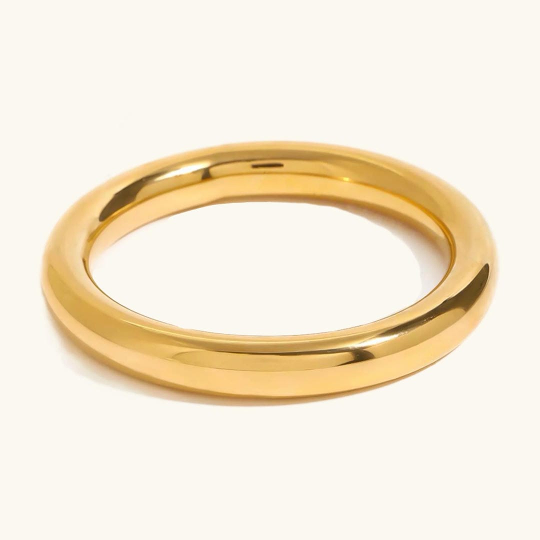 Brazalete Vintage de Oro Liso