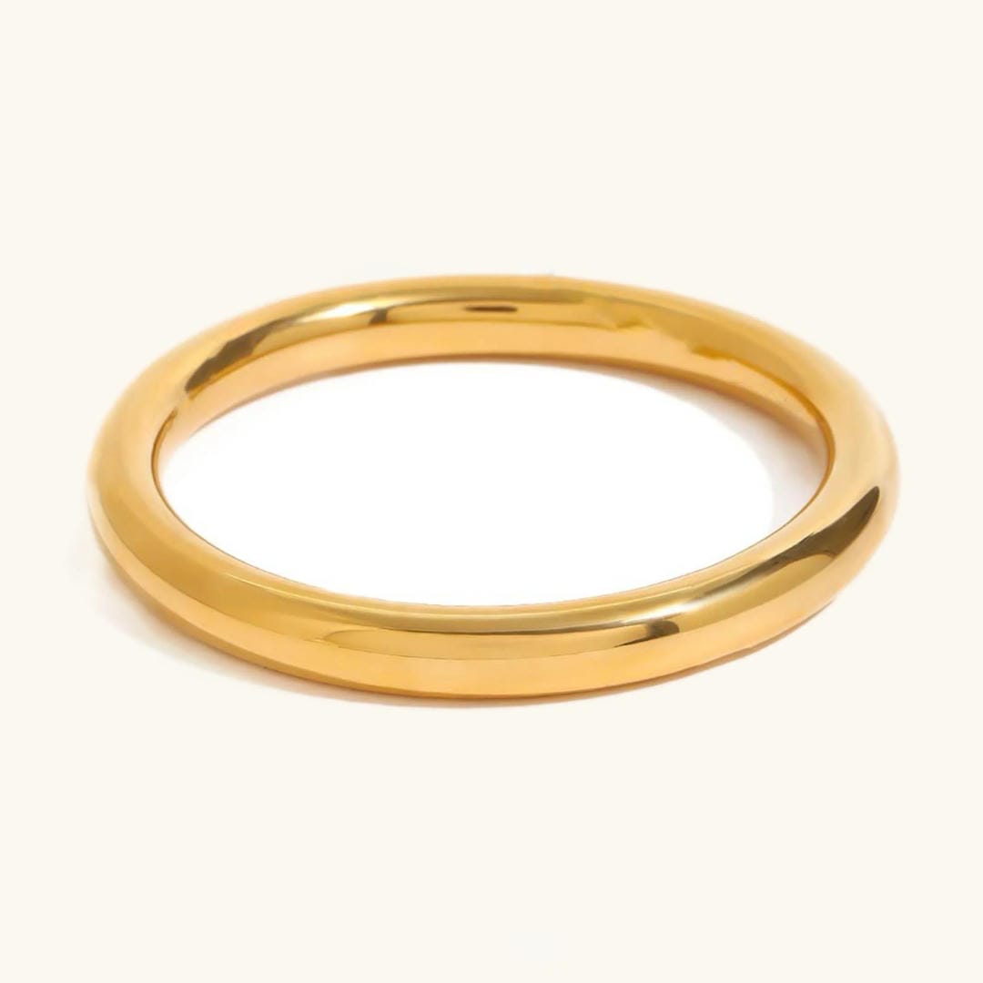 Brazalete Vintage de Oro Liso