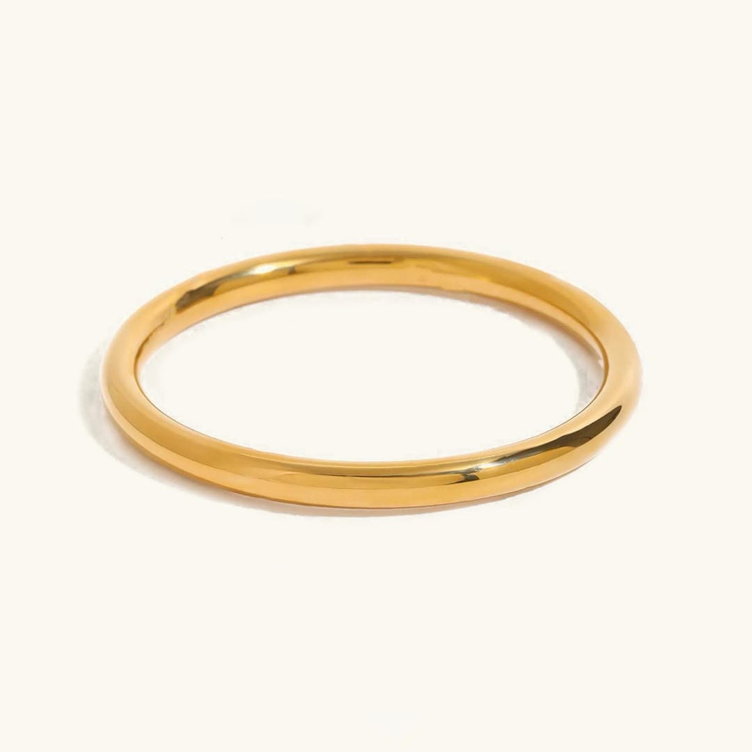 Brazalete Vintage de Oro Liso