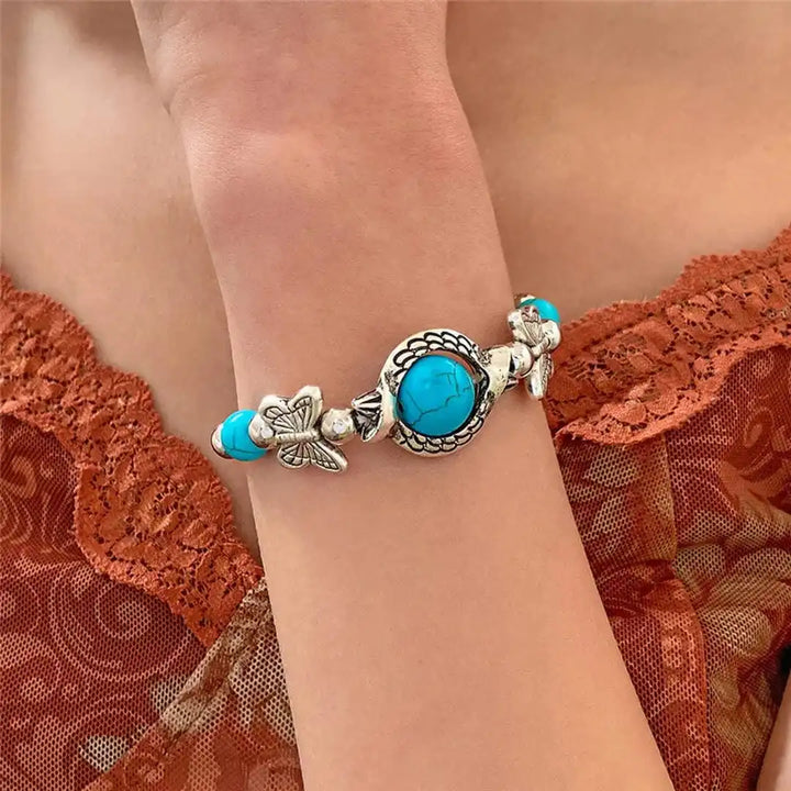 Pulsera Turquesa de Plata Antigua Aqua