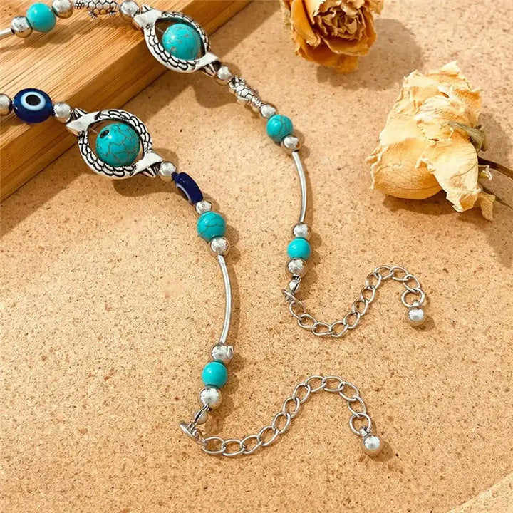Pulsera Turquesa de Plata Antigua Aqua