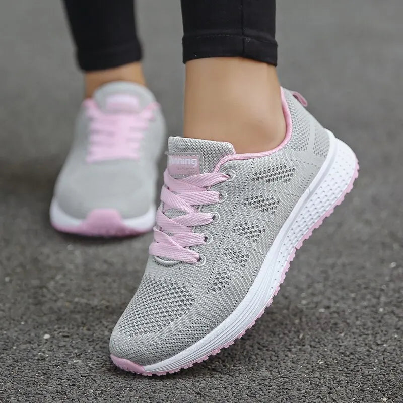 Zapatillas cómodas para mujeres – Zapatos de malla transpirables para el día a día y el tiempo libre