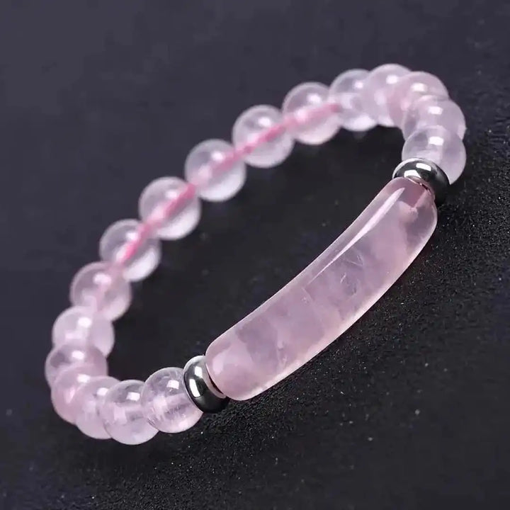Pulsera de cuentas elásticas con piedras preciosas