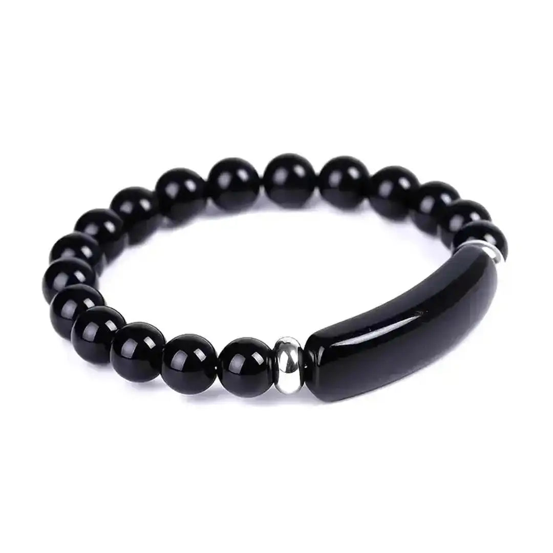 Pulsera de cuentas elásticas con piedras preciosas