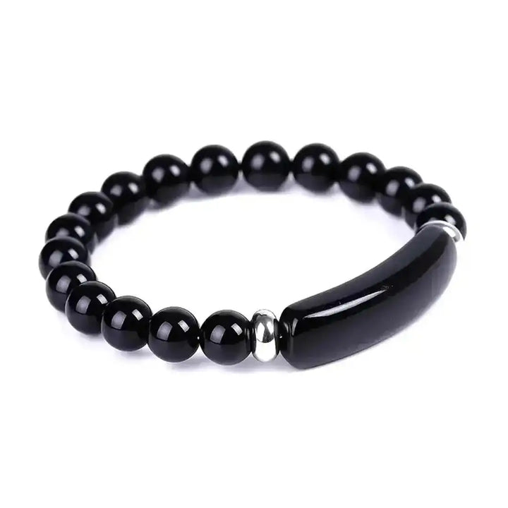 Pulsera de cuentas elásticas con piedras preciosas