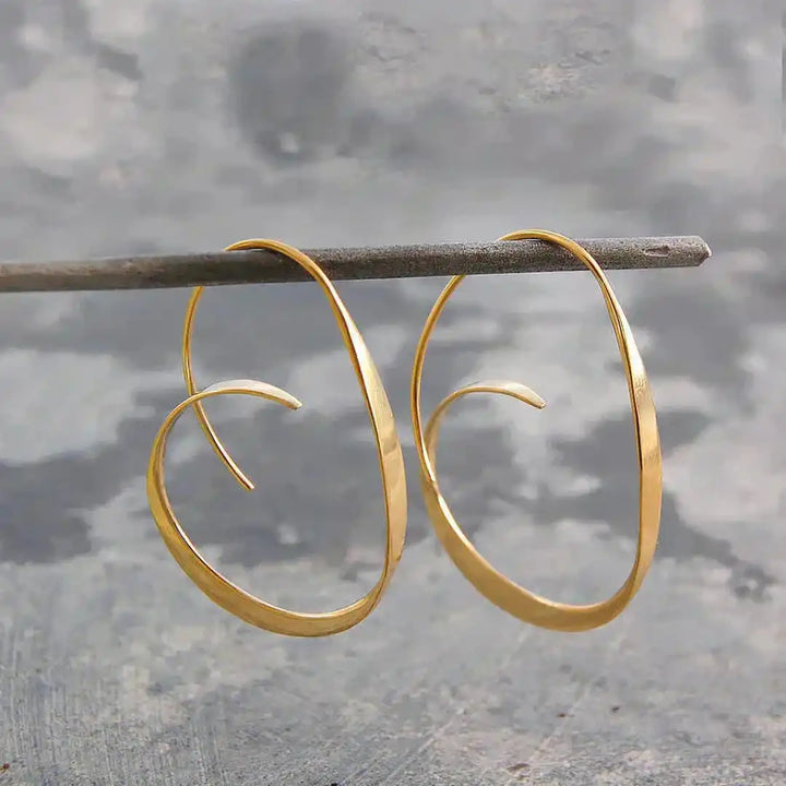 Pendientes Colgantes en Espiral Abierta