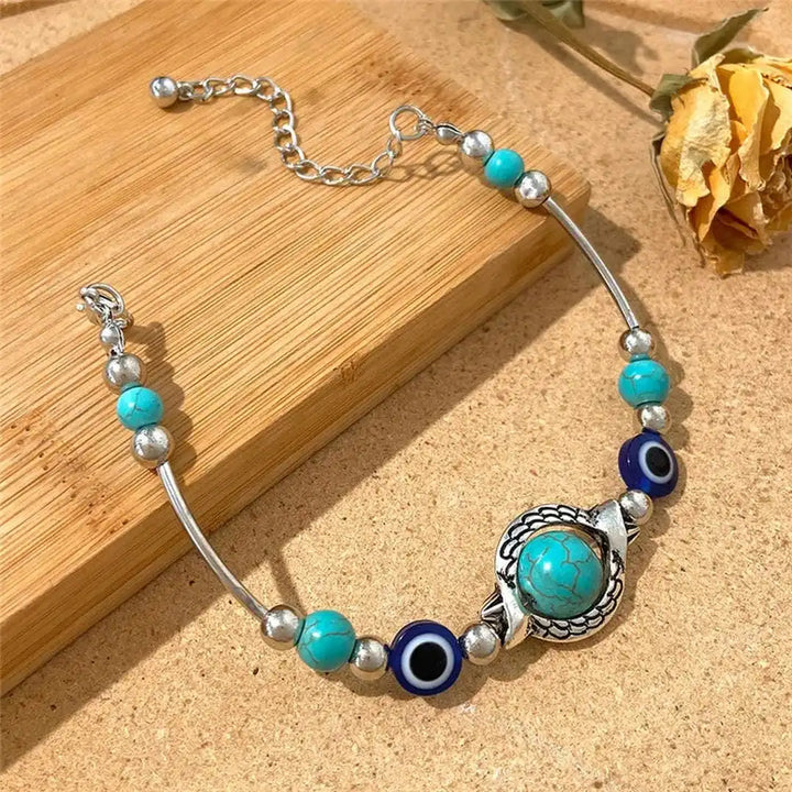 Pulsera Turquesa de Plata Antigua Aqua
