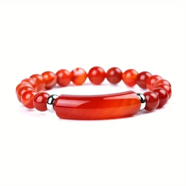 Pulsera de cuentas elásticas con piedras preciosas