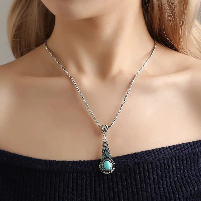 Vintage Turquoise Stone Jewelry Set