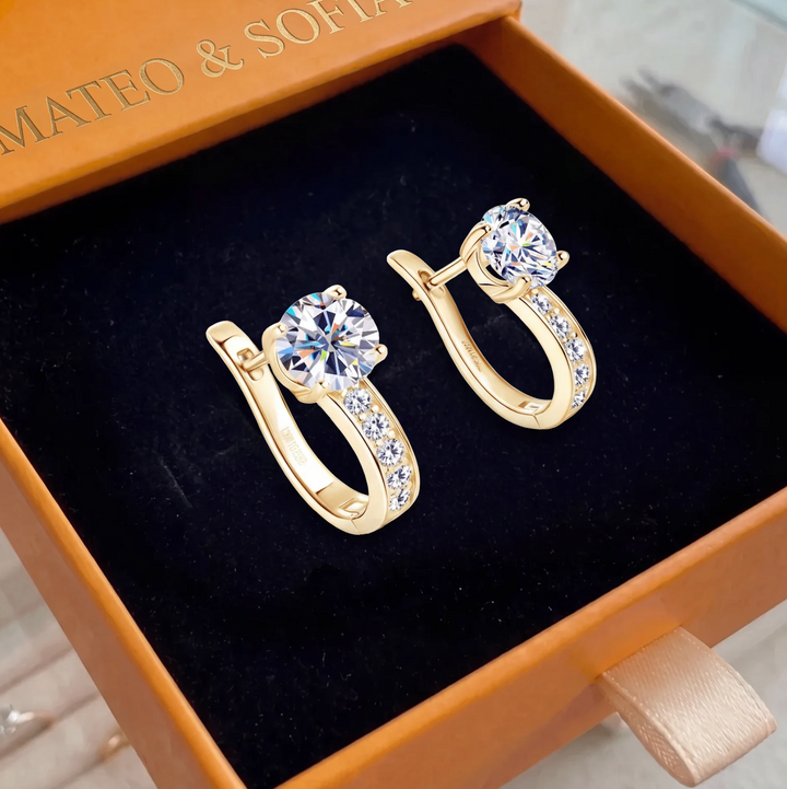 Channel Huggie Earrings | Gold