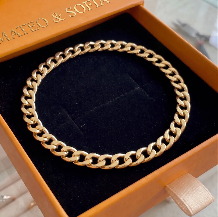 Chunky Cuban Link Necklace | Gold