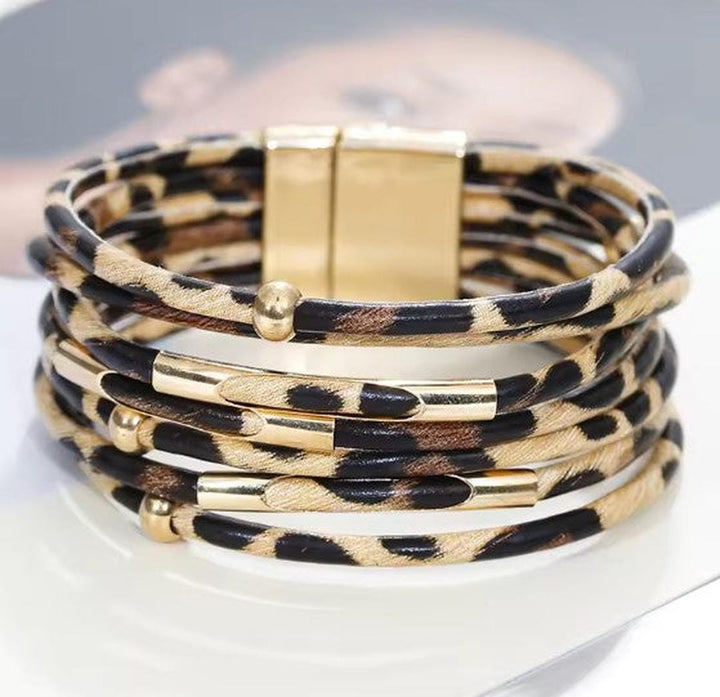 Pulsera Ancha Boho Multicapa