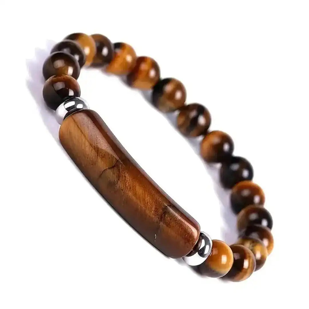 Pulsera de cuentas elásticas con piedras preciosas