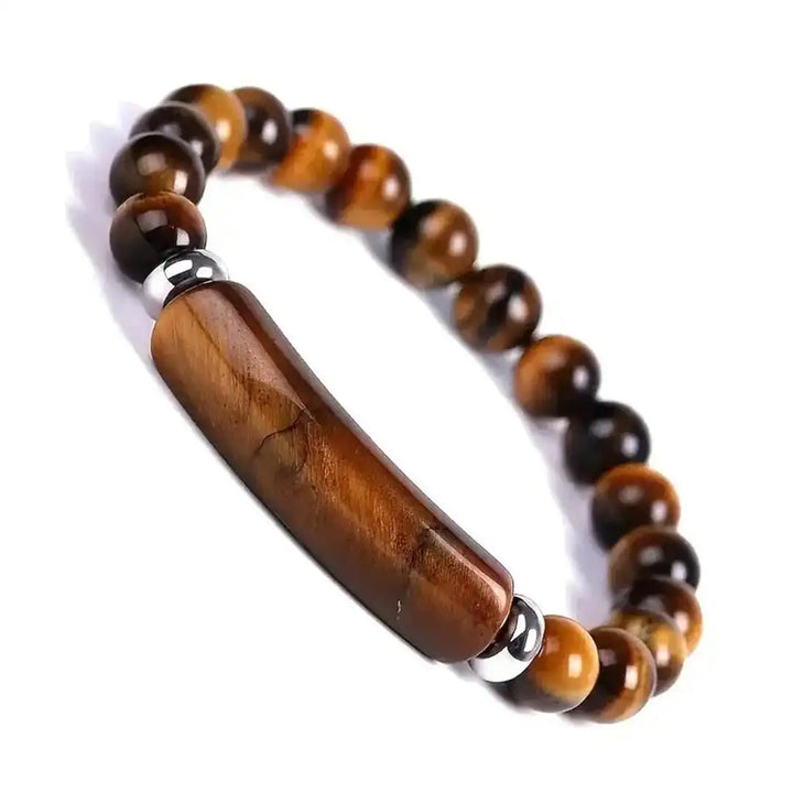 Pulsera de cuentas elásticas con piedras preciosas