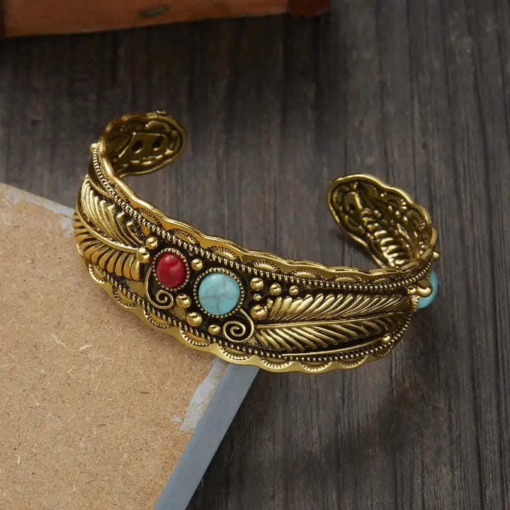 Pulsera de Plata y Oro Turquesa Mesina
