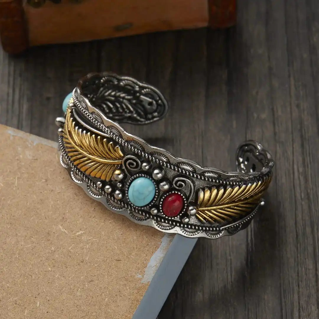 Pulsera de Plata y Oro Turquesa Mesina