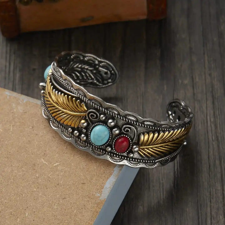 Pulsera de Plata y Oro Turquesa Mesina